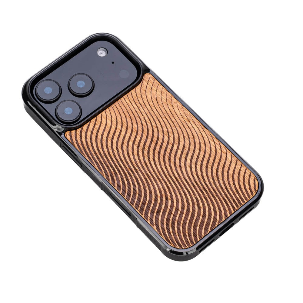 Holzhülle für iPhone 17 Pro, Bewood Merbauwellen