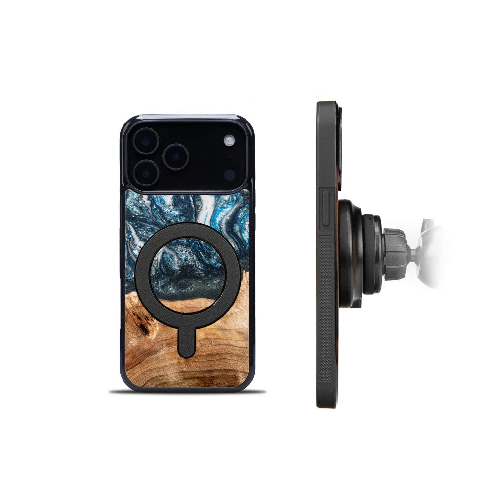 Holzhülle für iPhone 17 Pro Max, Bewood Unique Planets Erde für MagSafe