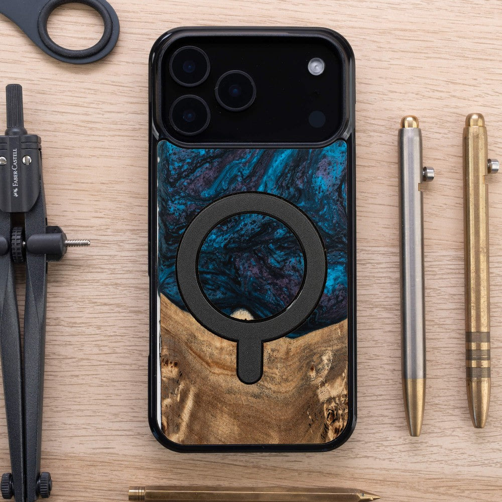 Holzhülle für iPhone 17 Pro Max, Bewood Unique Planets Neptun für MagSafe