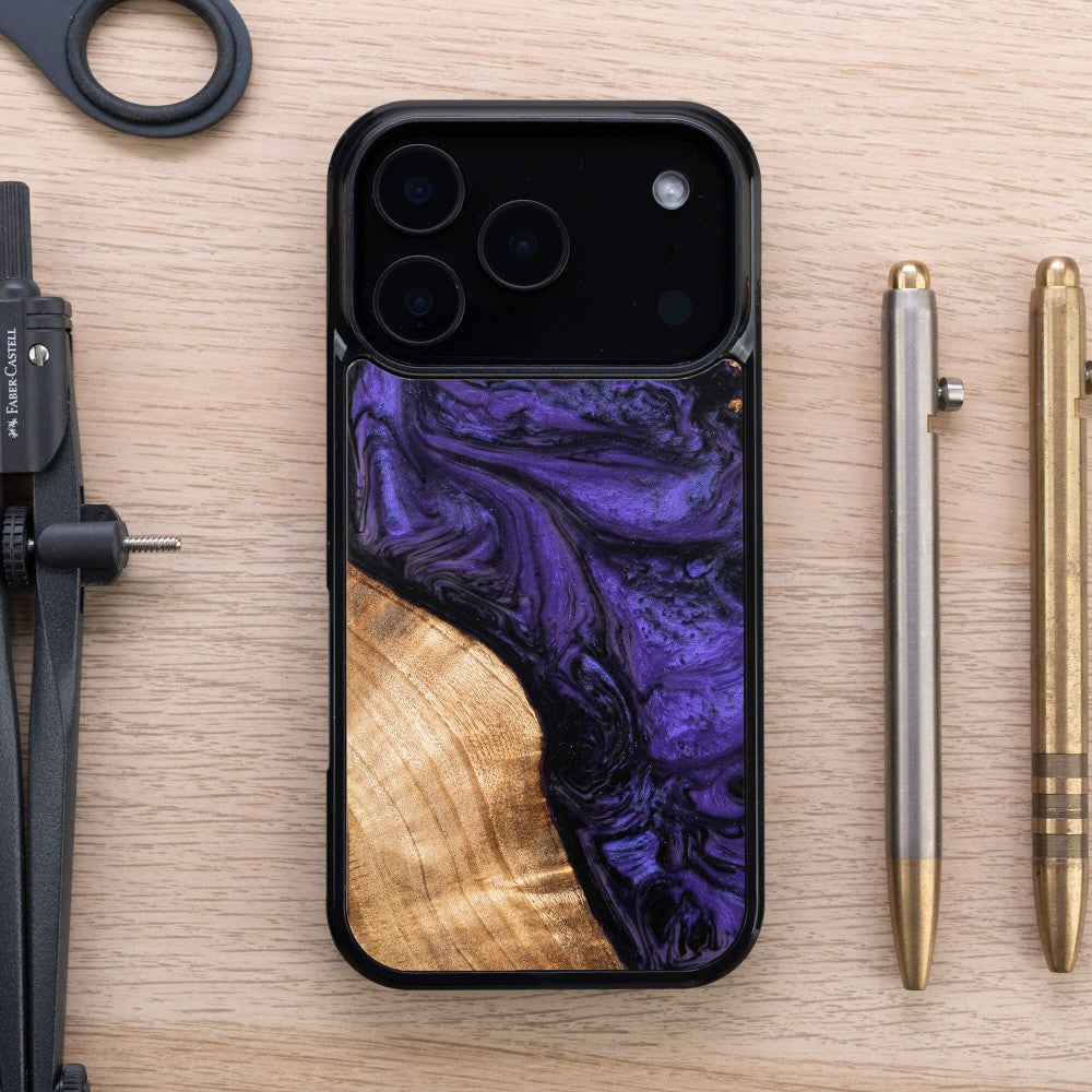 Holzhülle für iPhone 17 Pro, Bewood Unique Violet