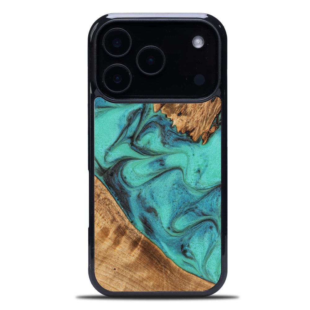 Holzhülle für iPhone 17 Pro, Bewood Unique Turquoise