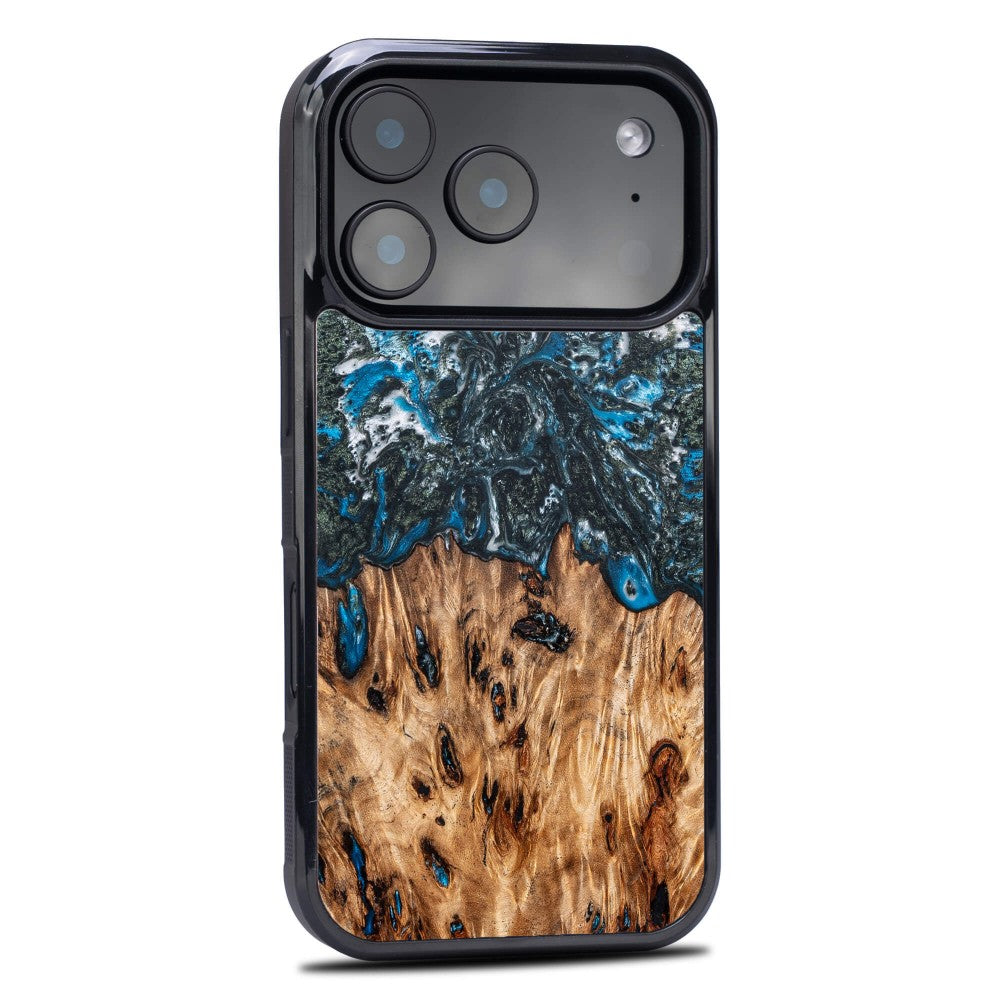 Holzhülle für iPhone 17 Pro, Bewood Unique Planets Erde