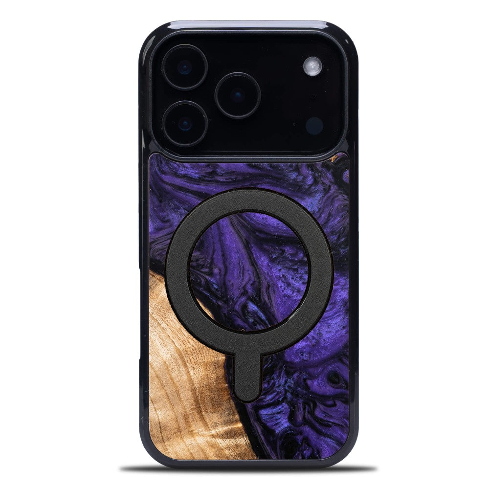 Holzhülle für iPhone 17 Pro, Bewood Unique Violet für MagSafe