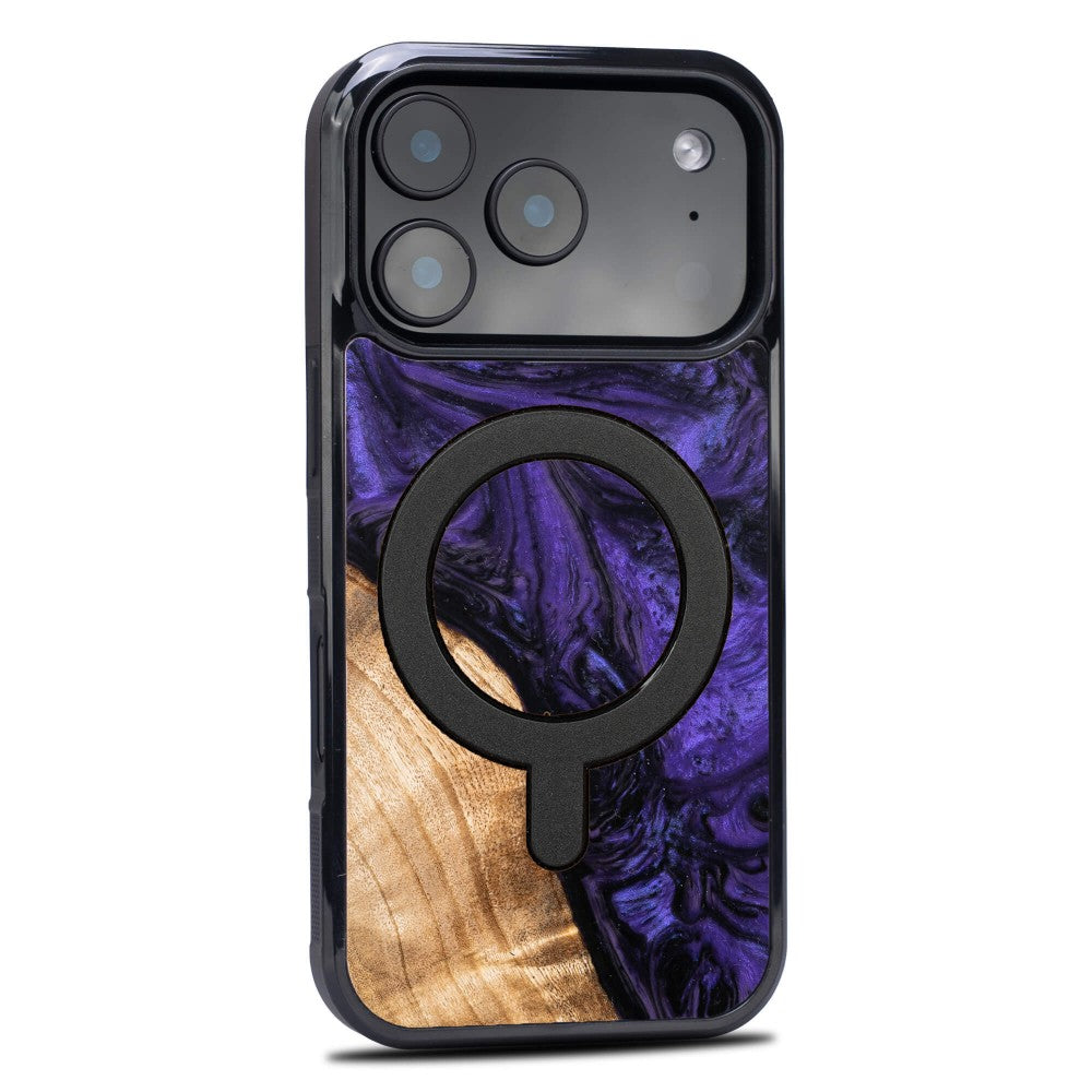 Holzhülle für iPhone 17 Pro, Bewood Unique Violet für MagSafe