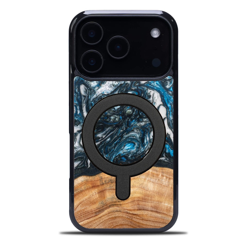 Holzhülle für iPhone 17 Pro, Bewood Unique Planets Erde für MagSafe