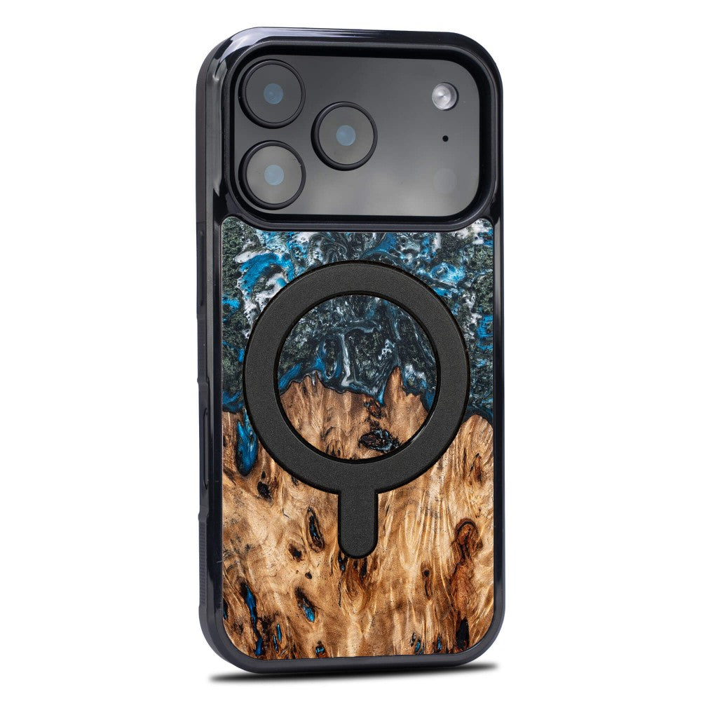 Holzhülle für iPhone 17 Pro, Bewood Unique Planets Erde für MagSafe