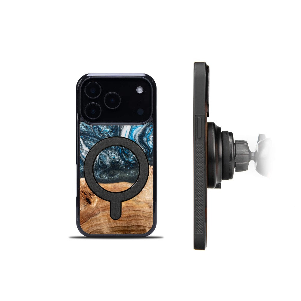 Holzhülle für iPhone 17 Pro, Bewood Unique Planets Erde für MagSafe