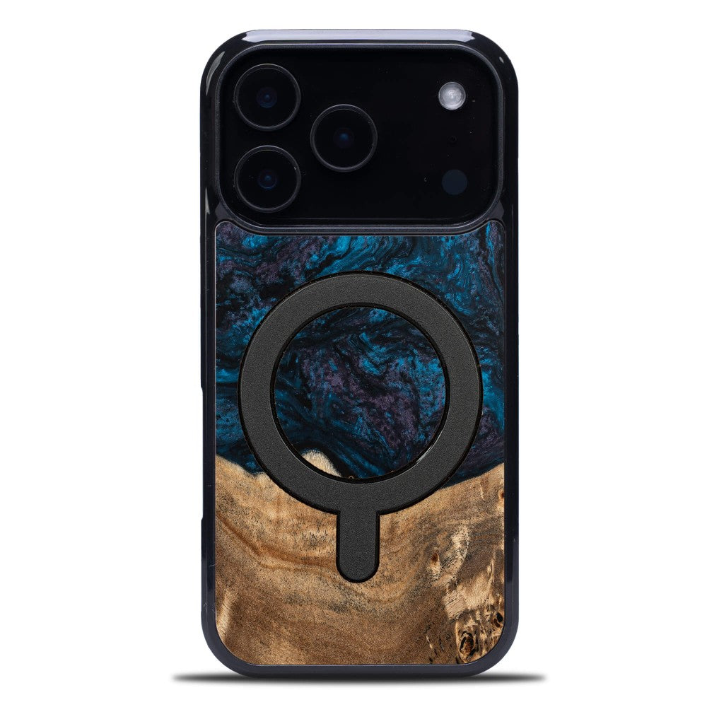 Holzhülle für iPhone 17 Pro, Bewood Unique Planets Neptun für MagSafe