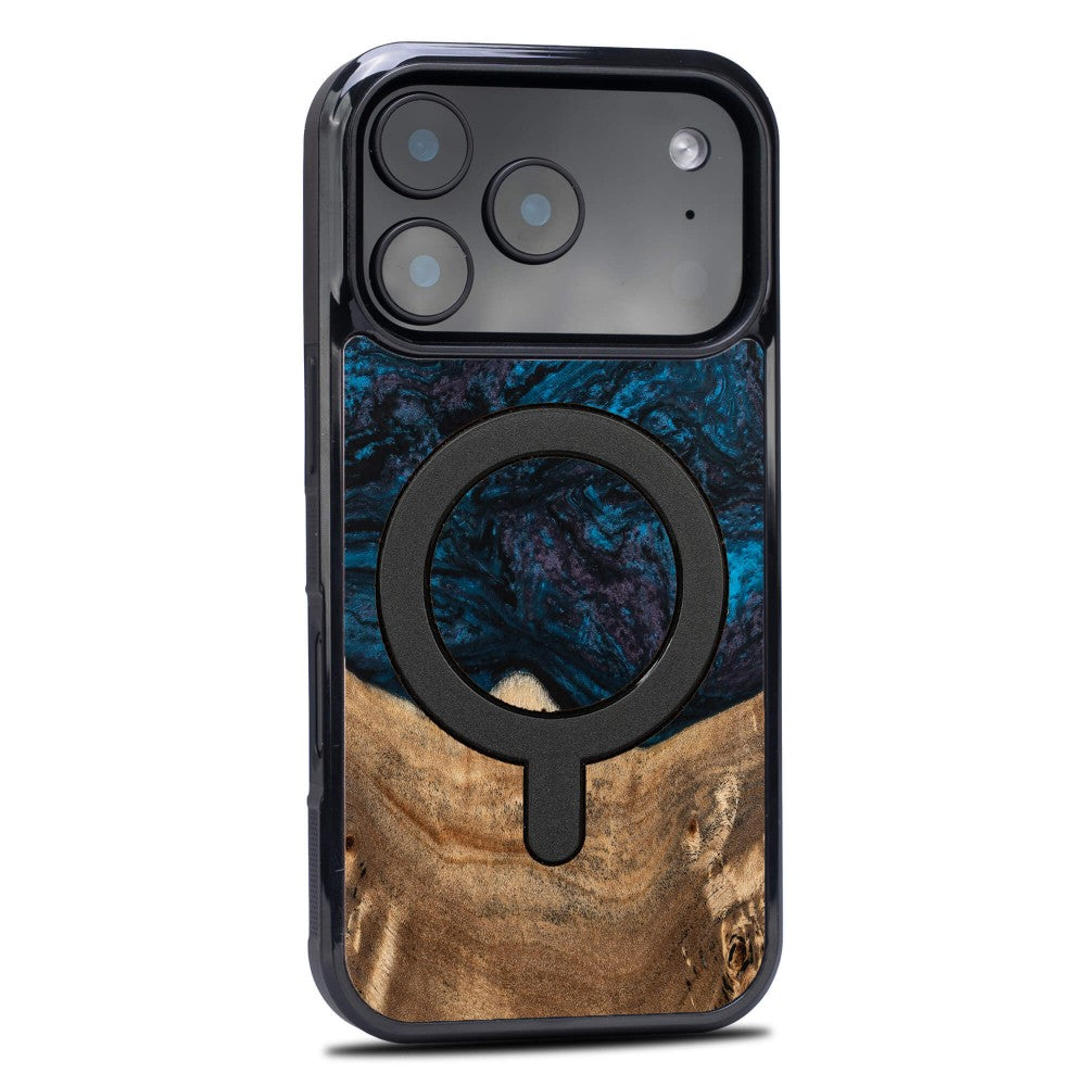 Holzhülle für iPhone 17 Pro, Bewood Unique Planets Neptun für MagSafe