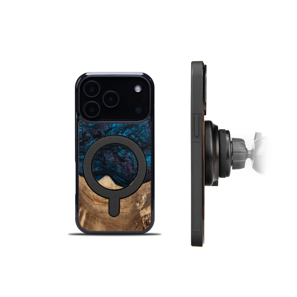 Holzhülle für iPhone 17 Pro, Bewood Unique Planets Neptun für MagSafe
