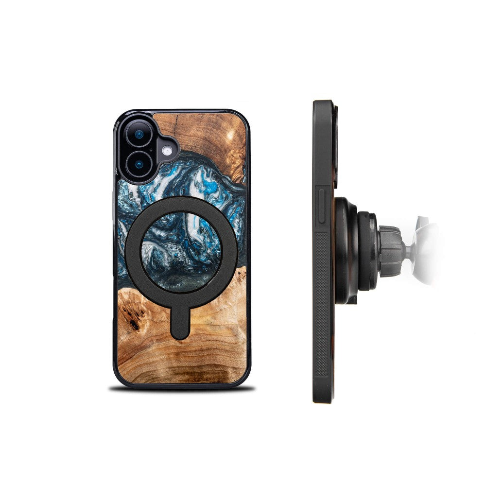 Holzhülle für iPhone 17, Bewood Unique Planets Erde für MagSafe