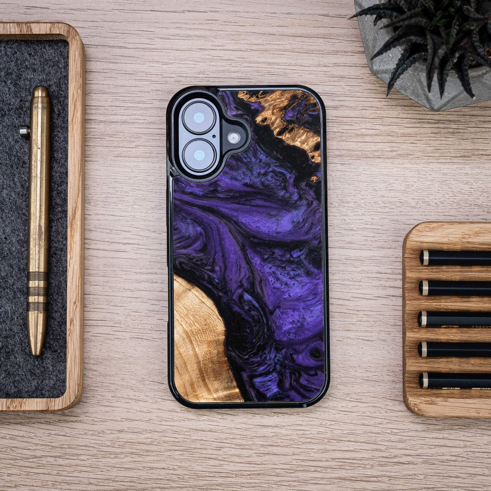 Holzhülle für iPhone 17, Bewood Unique Violet