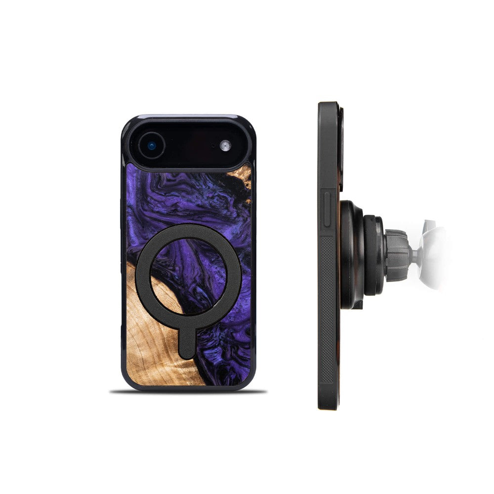 Holzhülle für iPhone Air, Bewood Unique Violet für MagSafe