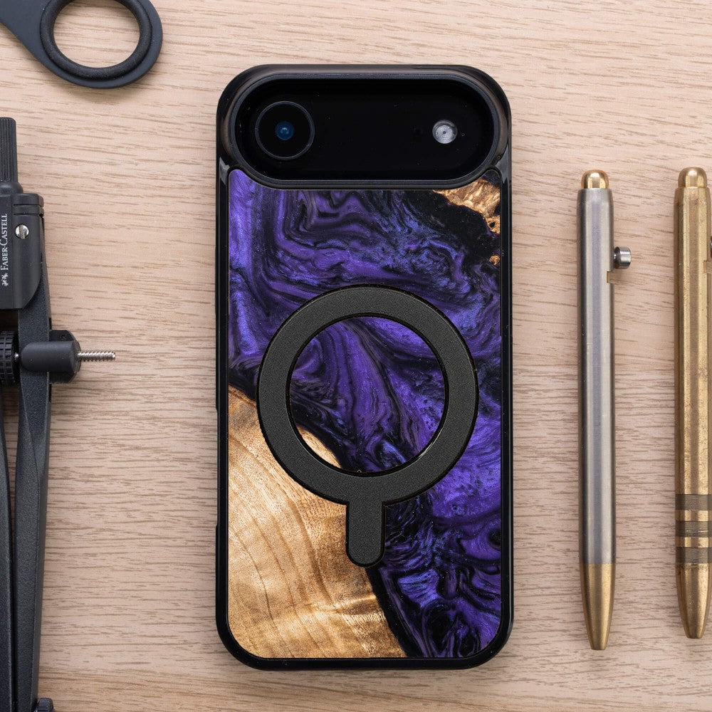 Holzhülle für iPhone Air, Bewood Unique Violet für MagSafe