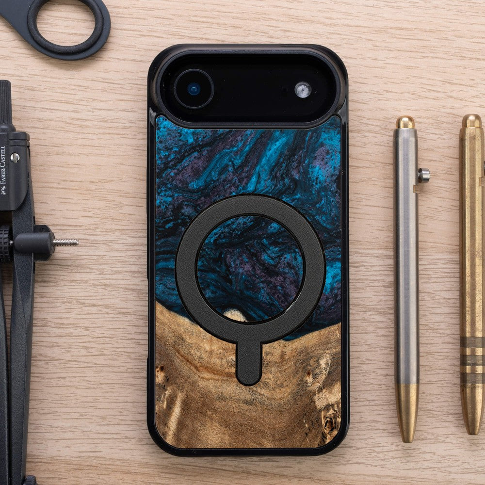 Holzhülle für iPhone Air, Bewood Unique Planets Neptun für MagSafe