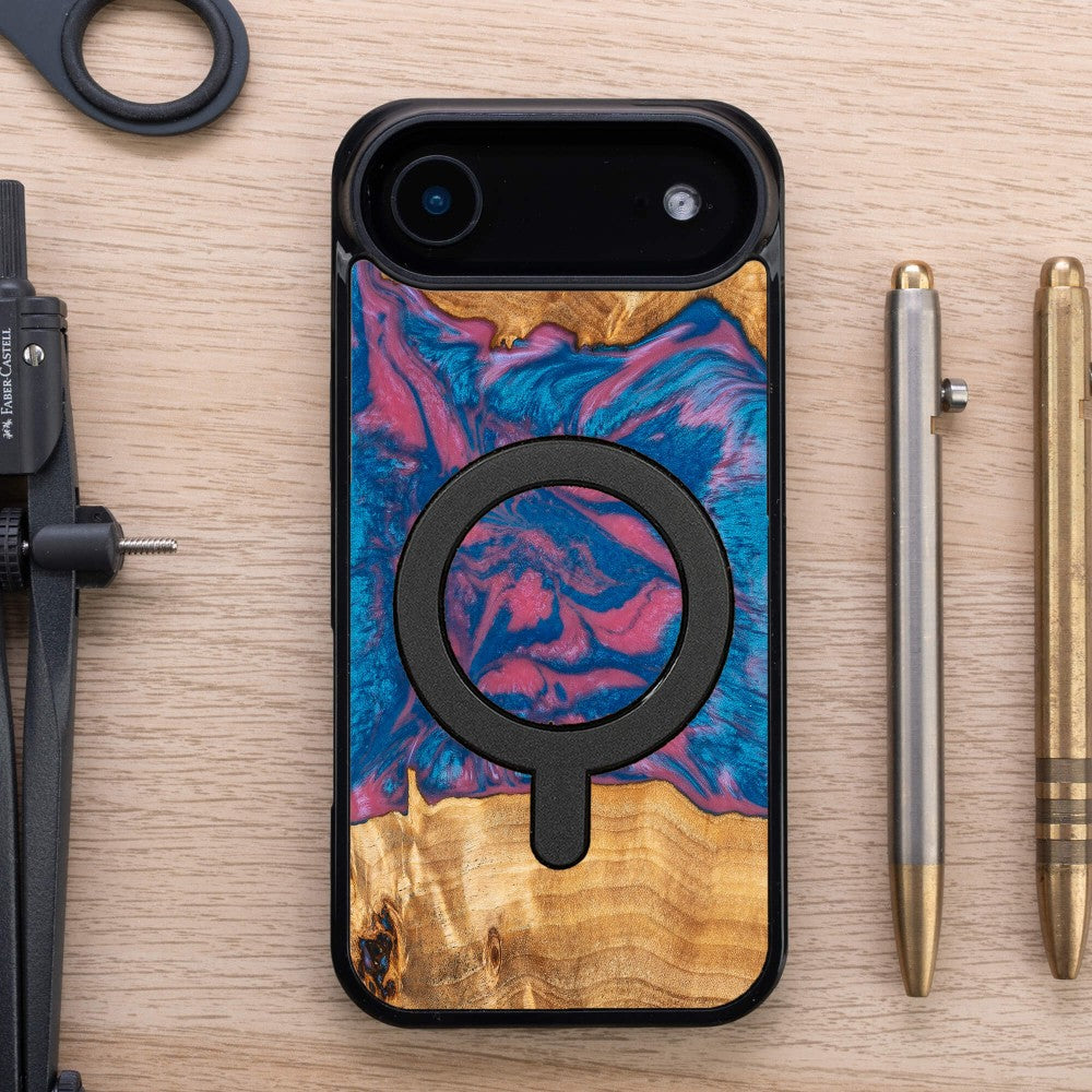 Holzhülle für iPhone Air, Bewood Unique Neons Vegas für MagSafe