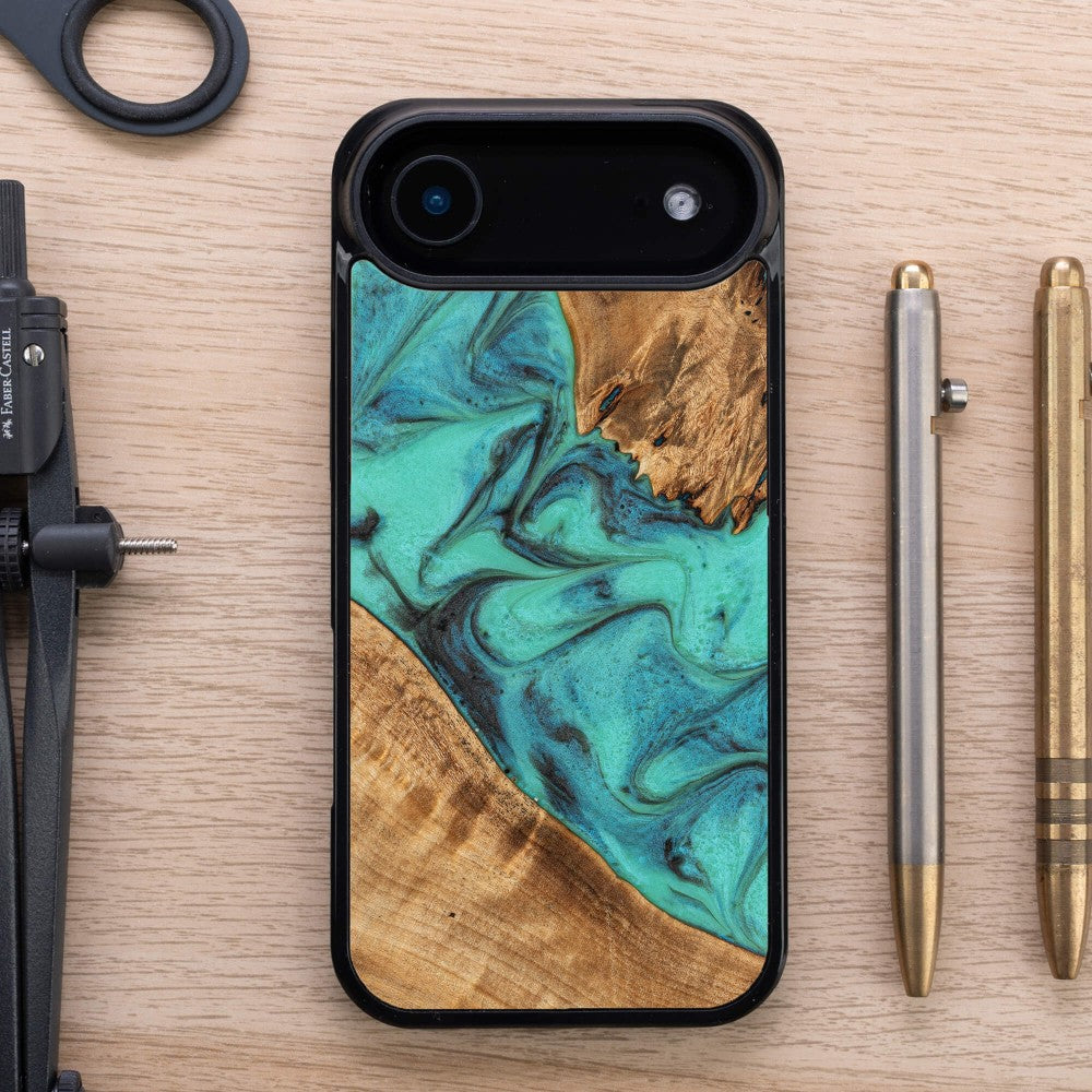 Holzhülle für iPhone Air, Bewood Unique Turquoise
