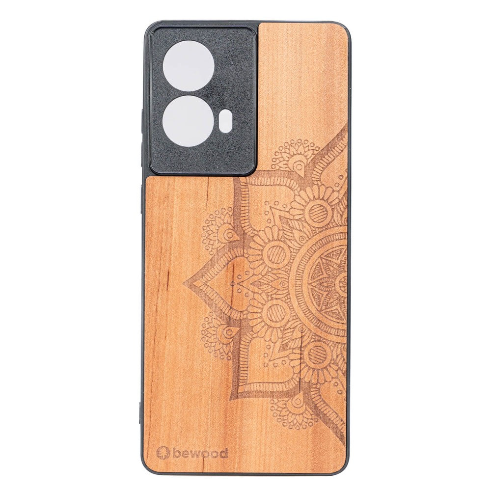 Holzhülle für Motorola Moto G85 5G, Bewood Apfelbaum Mandala