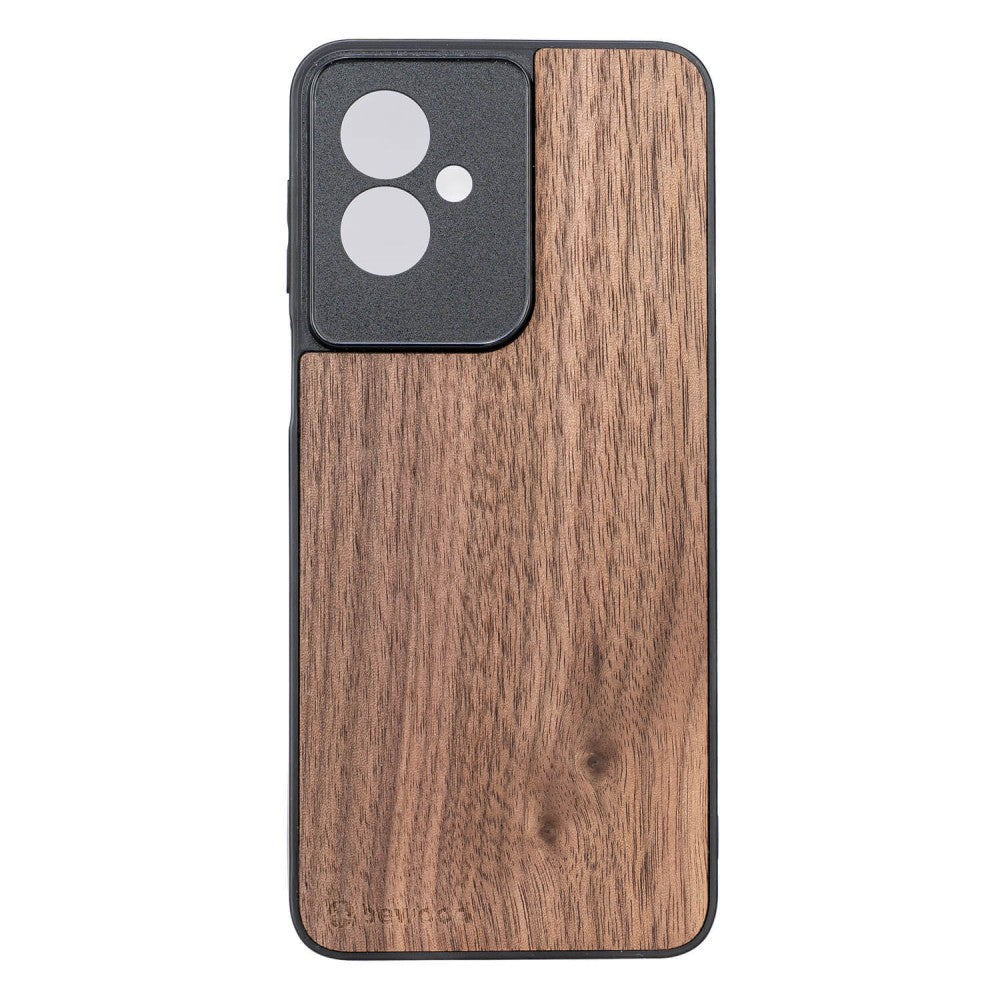 Holzhülle für Motorola Moto G55 5G, Bewood Amerikanischer Nussbaum