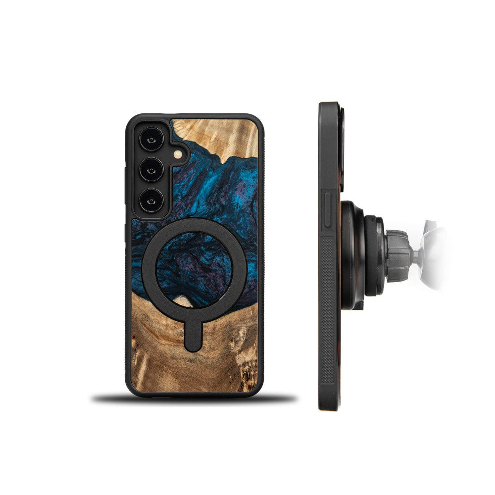 Holzhülle für Galaxy S25 FE, Bewood Unique Planets Neptun für MagSafe