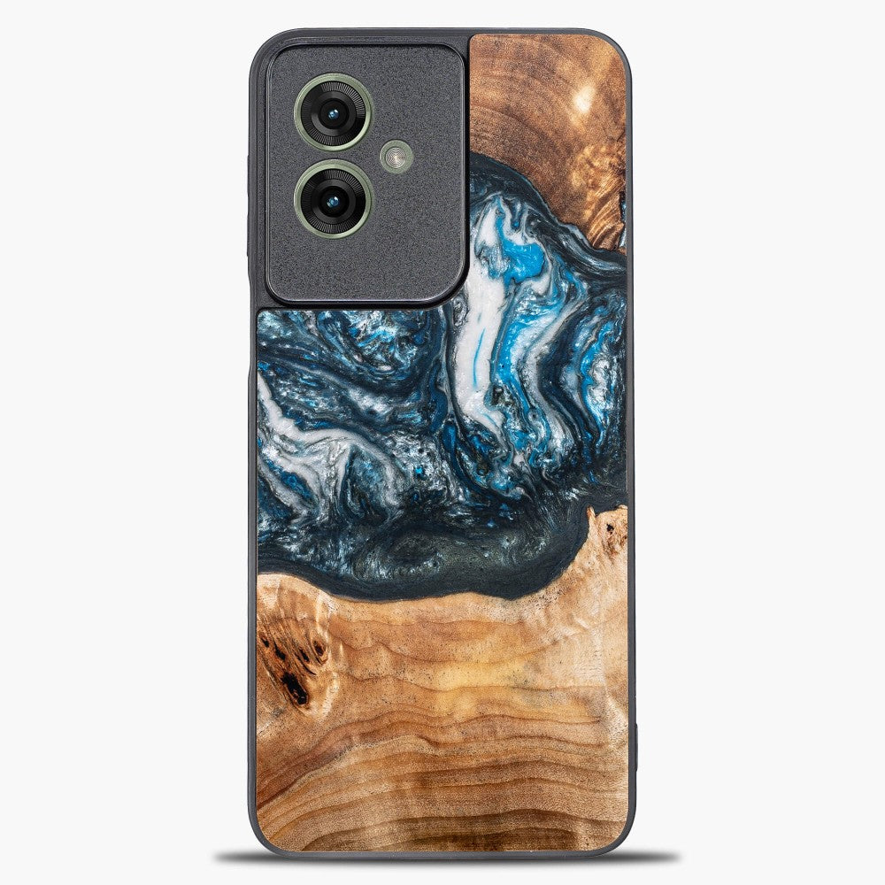 Holzhülle für Motorola Moto G55 5G, Bewood Unique Planets Erde