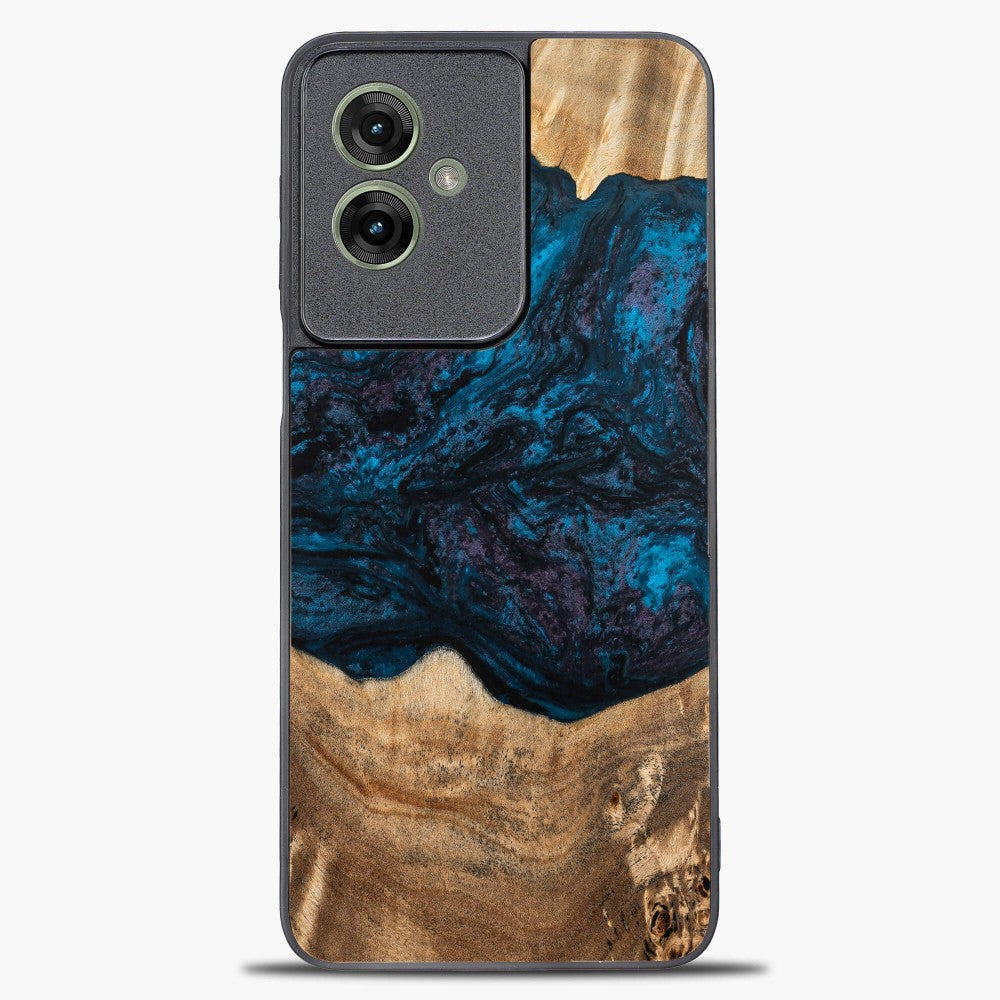 Holzhülle für Motorola Moto G55 5G, Bewood Unique Planets Neptun