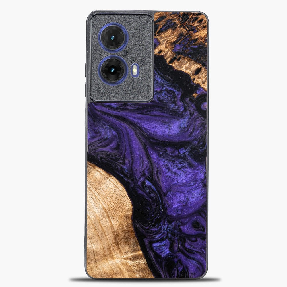 Holzhülle für Motorola Moto G85 5G, Bewood Unique Violet