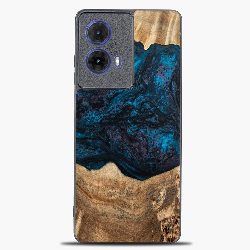 Holzhülle für Motorola Moto G85 5G, Bewood Unique Planets Neptun