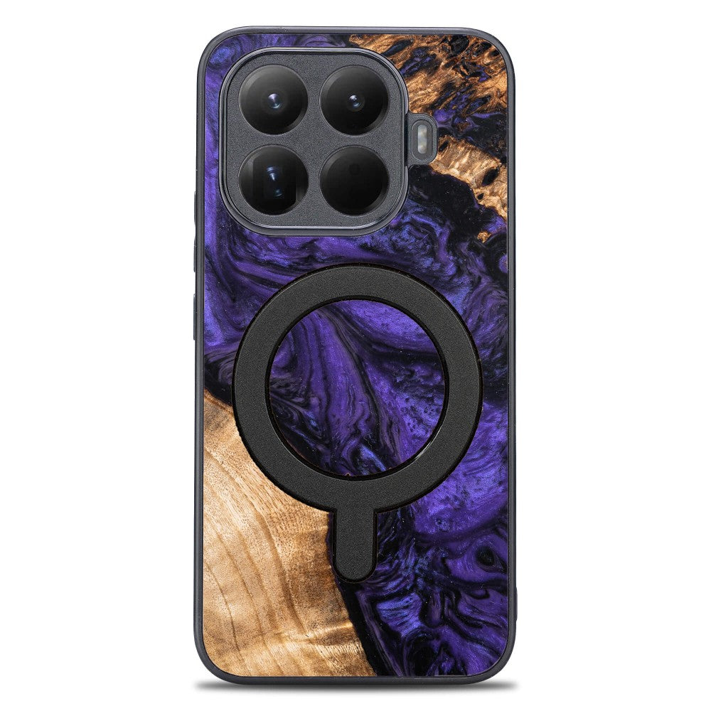Holzhülle für Xiaomi 15T Pro, Bewood Unique Violet für MagSafe