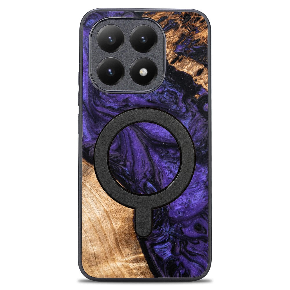Holzhülle für Xiaomi 15T, Bewood Unique Violet für MagSafe