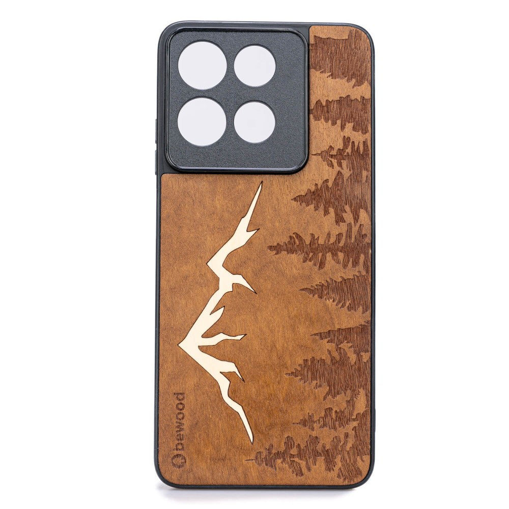 Holzhülle für Motorola Moto G86 5G, Bewood Imbuia-Gebirge