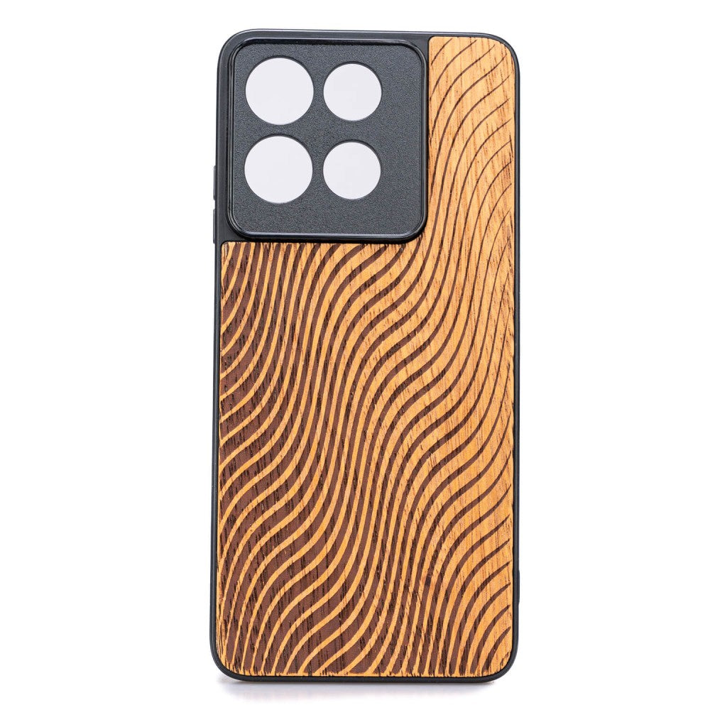 Holzhülle für Motorola Moto G86 5G, Bewood Merbauwellen