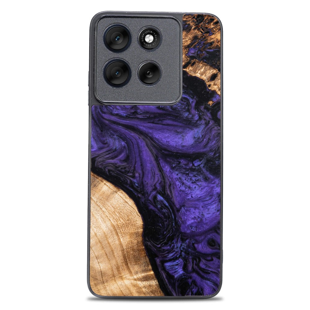 Holzhülle für Motorola Moto G86 5G, Bewood Unique Violet