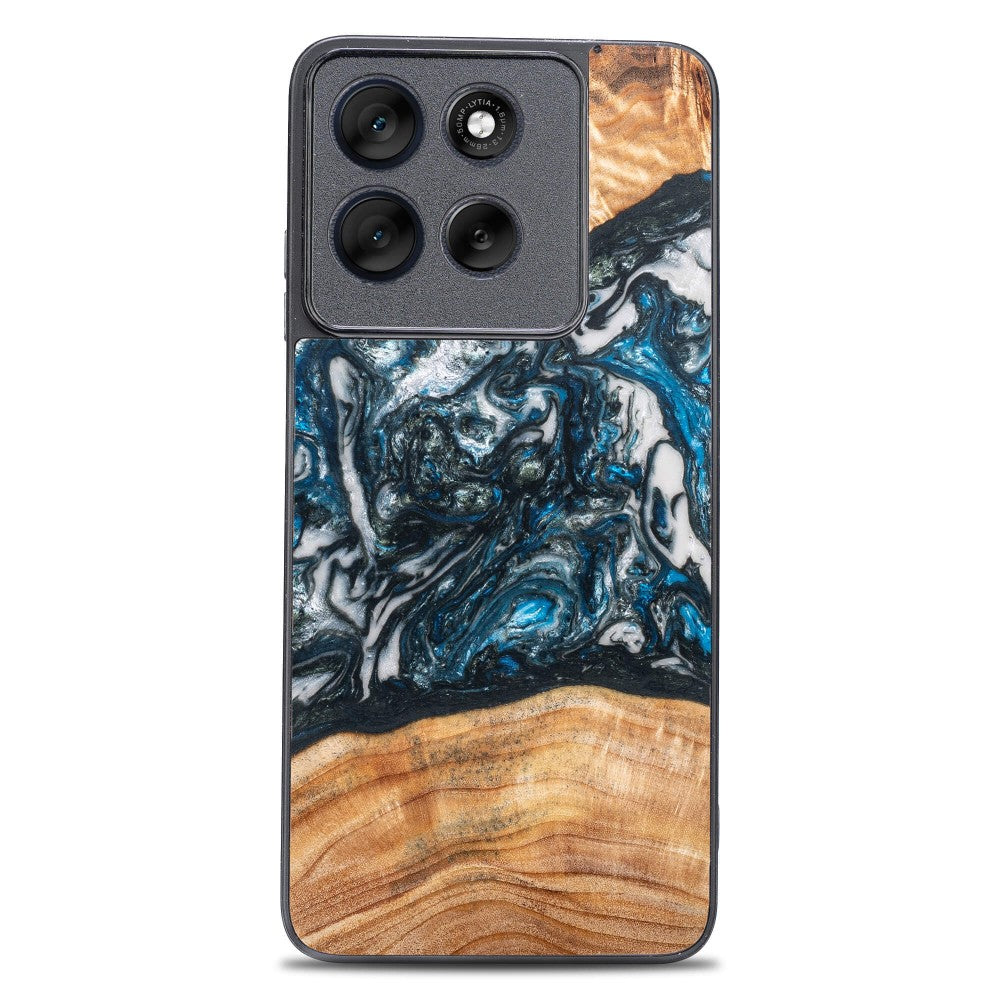 Holzhülle für Motorola Moto G86 5G, Bewood Unique Planets Erde