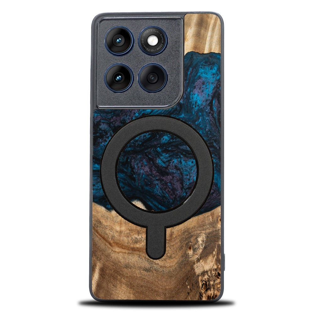 Holzhülle für Motorola Edge 70, Bewood Unique Planets Neptun für MagSafe