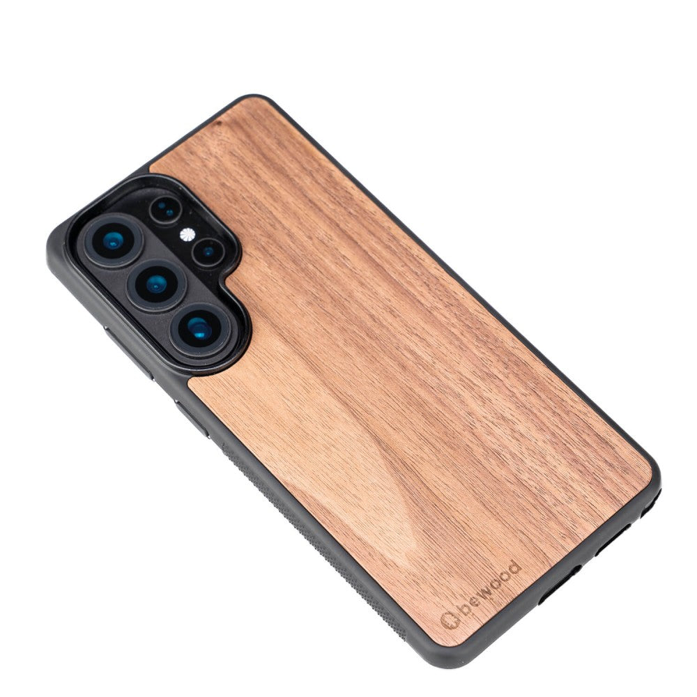 Holzhülle für Galaxy S26 Ultra, Bewood Amerikanischer Nussbaum