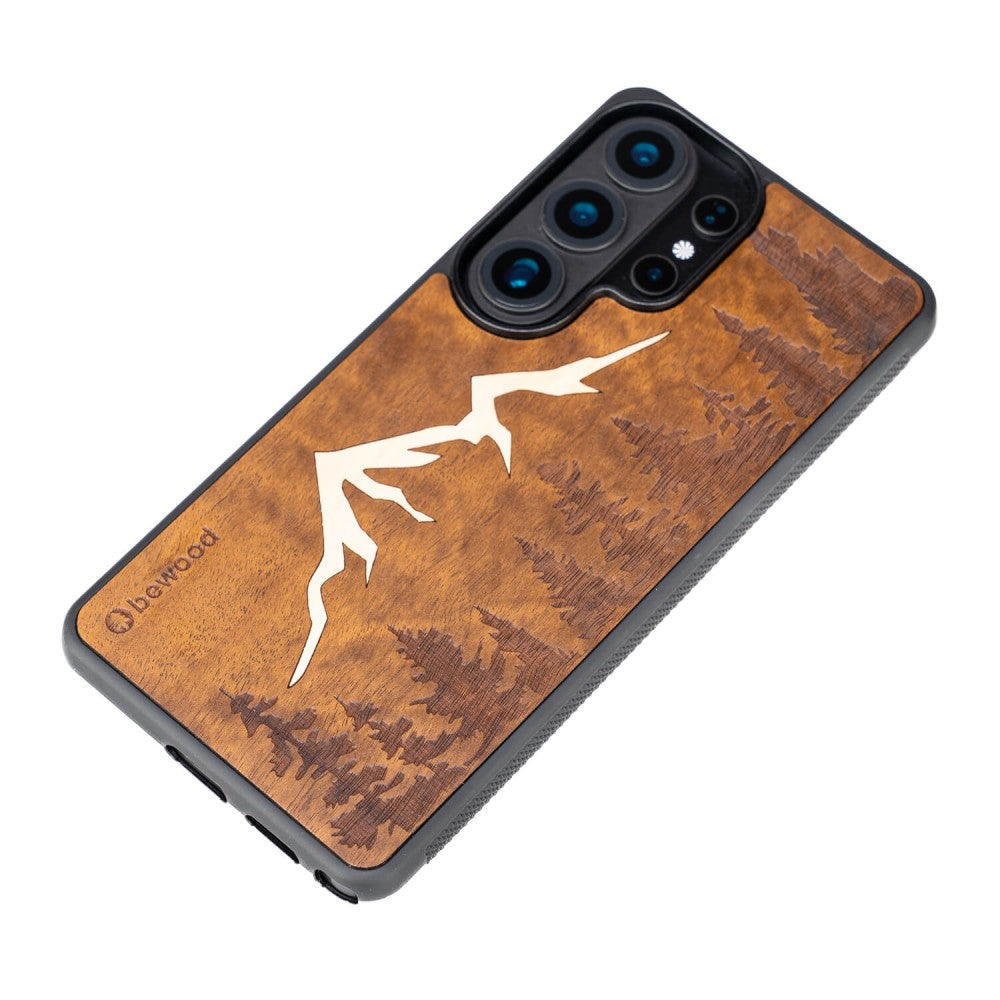 Holzhülle für Galaxy S26 Ultra, Bewood Imbuia-Gebirge