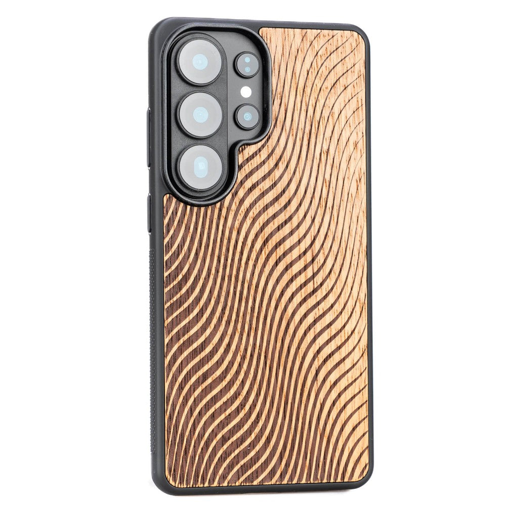 Holzhülle für Galaxy S26 Ultra, Bewood Merbauwellen