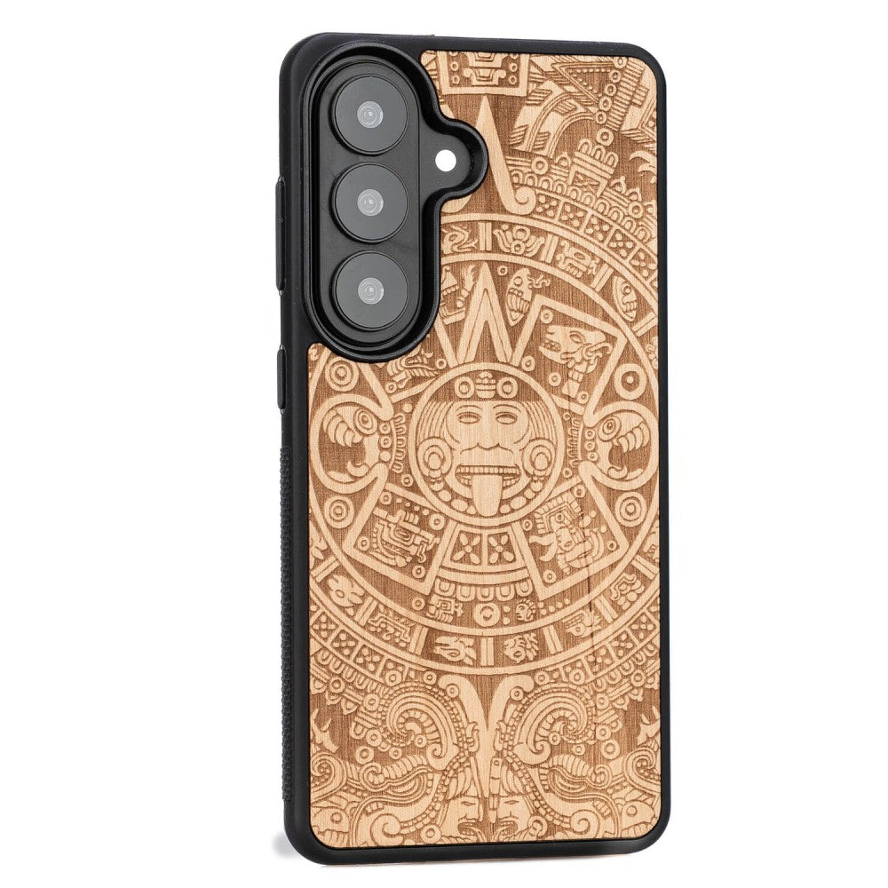 Holzhülle für Galaxy S26, Bewood Aniegre Aztekischer Kalender