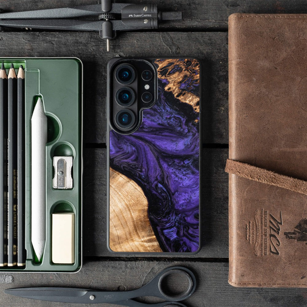 Holzhülle für Galaxy S26 Ultra, Bewood Unique Violet