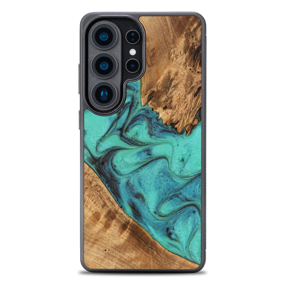 Holzhülle für Galaxy S26 Ultra, Bewood Unique Turquoise