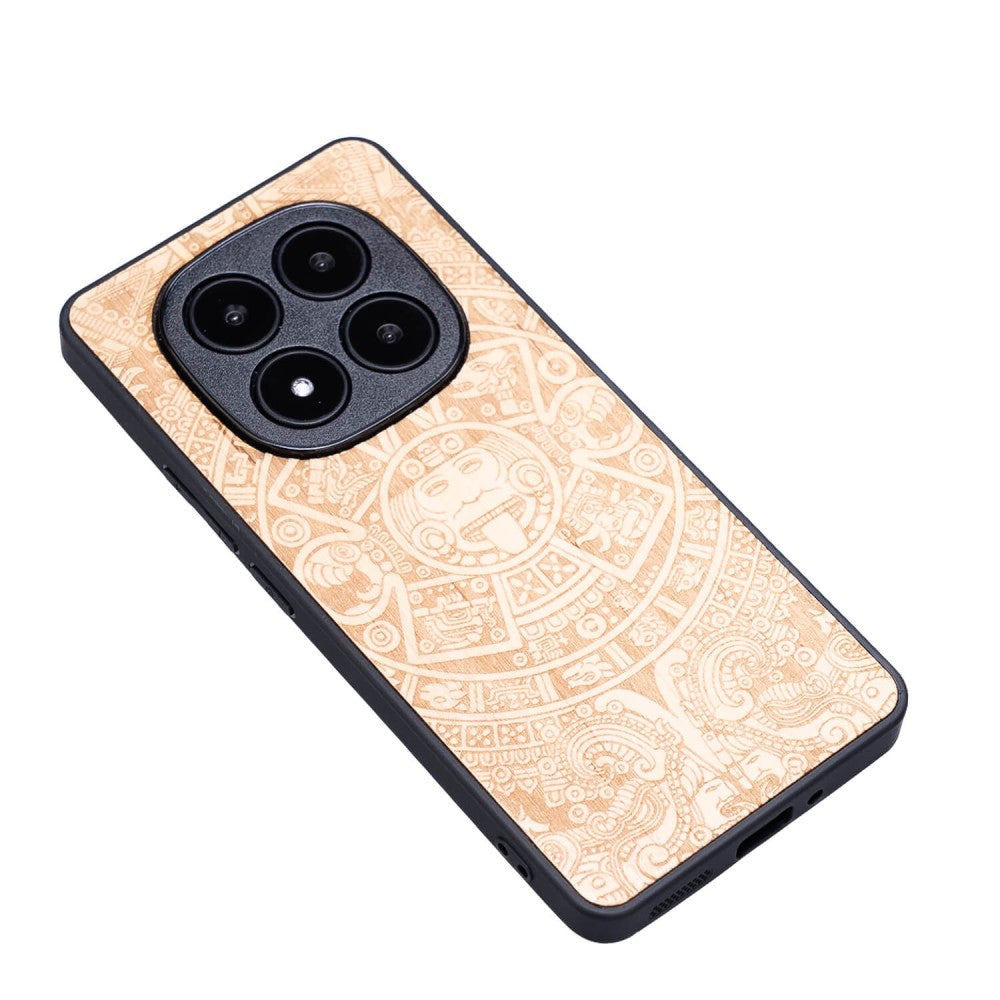 Holzhülle für Xiaomi Redmi Note 15 Pro 5G, Bewood Aniegre Aztekischer Kalender