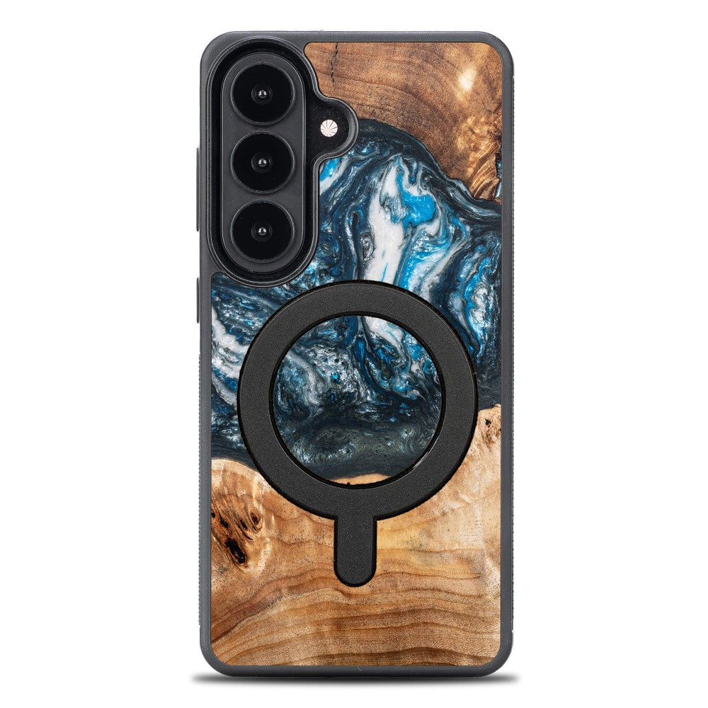 Holzhülle für Galaxy A37 5G, Bewood Unique Planets Erde für MagSafe