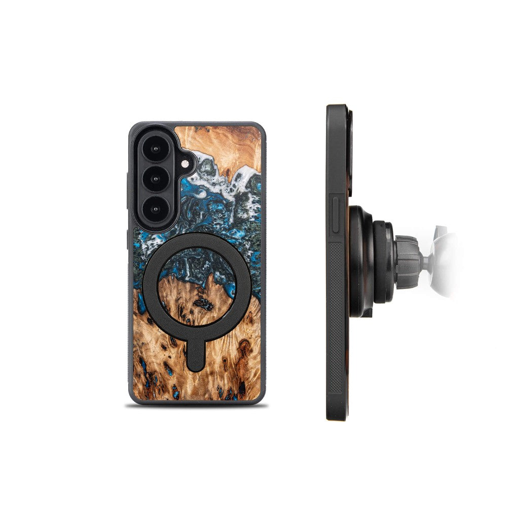 Holzhülle für Galaxy A37 5G, Bewood Unique Planets Erde für MagSafe