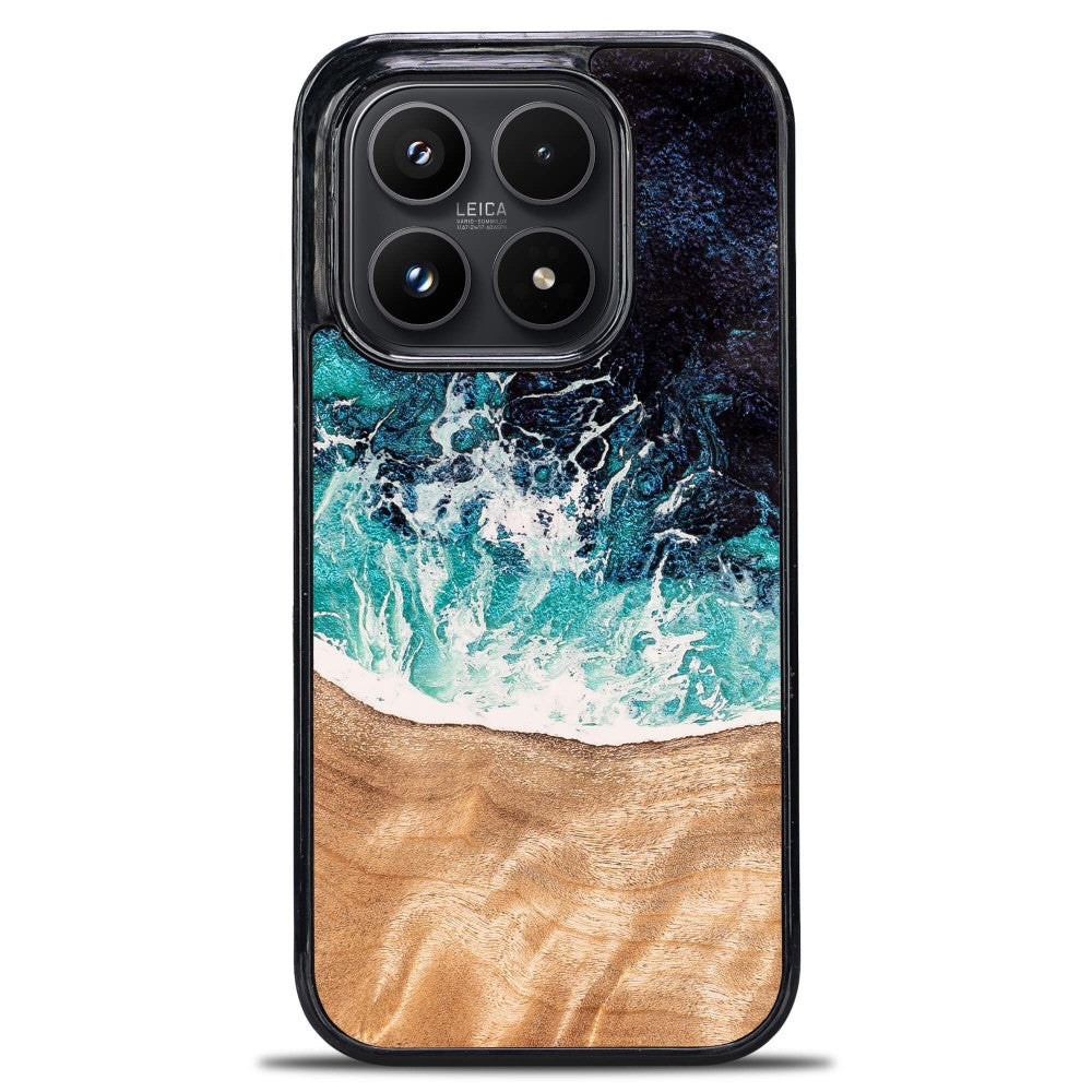 Holzhülle für Xiaomi 17, Bewood Unique Dream Island, Blau-Braun