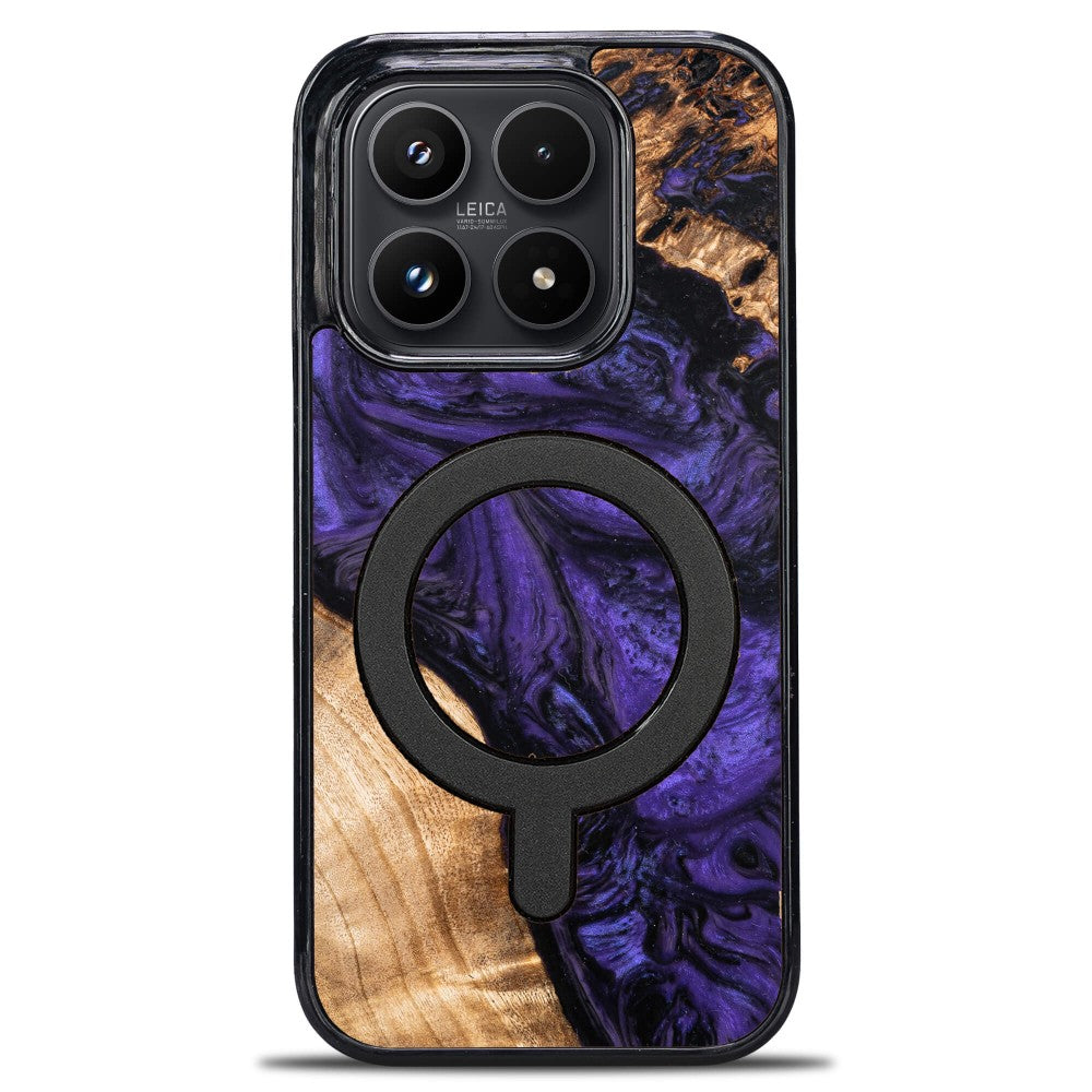 Holzhülle für Xiaomi 17, Bewood Unique Violet für MagSafe