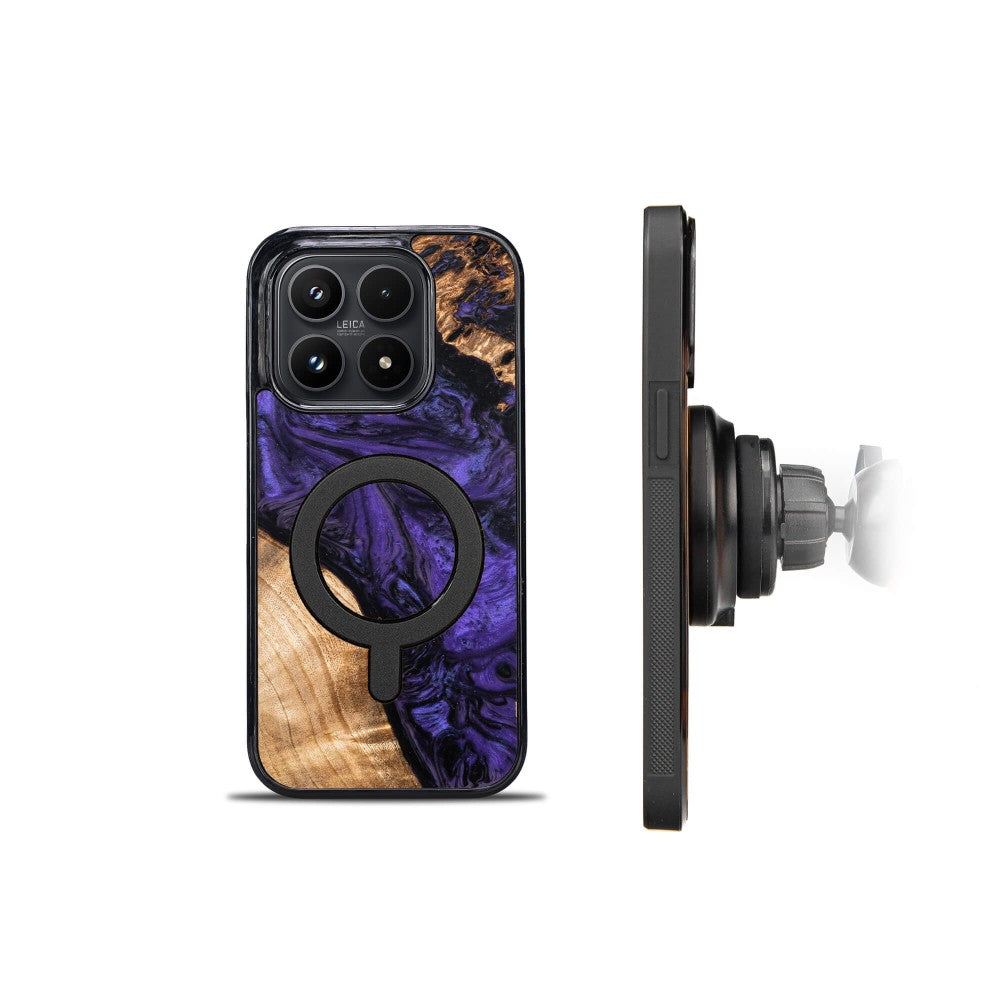 Holzhülle für Xiaomi 17, Bewood Unique Violet für MagSafe