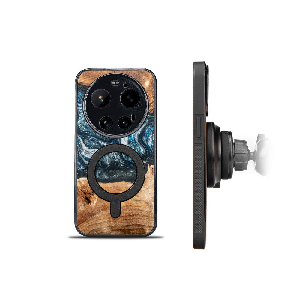 Holzhülle für Xiaomi 17 Ultra, Bewood Unique Planets Erde für MagSafe