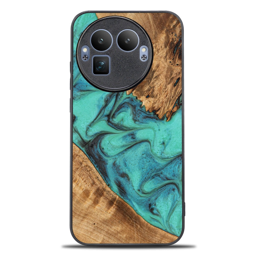 Holzhülle für Realme GT 8 Pro, Bewood Unique Turquoise