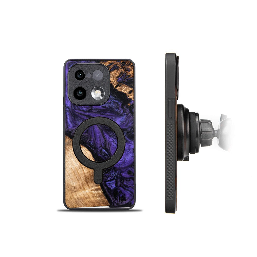 Holzhülle für Realme 16 Pro Plus 5G, Bewood Unique Violet für MagSafe